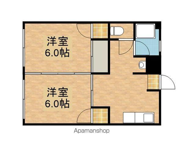 コーポ佐々木(2DK/3階)の間取り写真