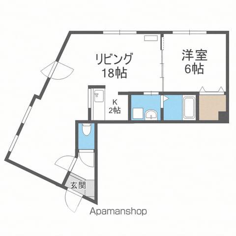 エルム時館(1LDK/4階)の間取り写真