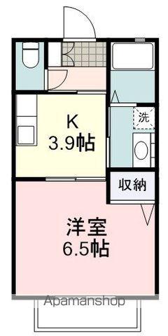 ボニートM(1K/1階)の間取り写真
