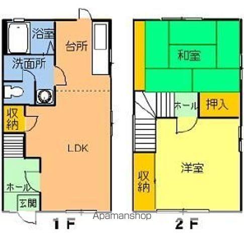 ポートストークB(2LDK/1階)の間取り写真