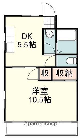 ビレッタ静岡(1DK/4階)の間取り写真