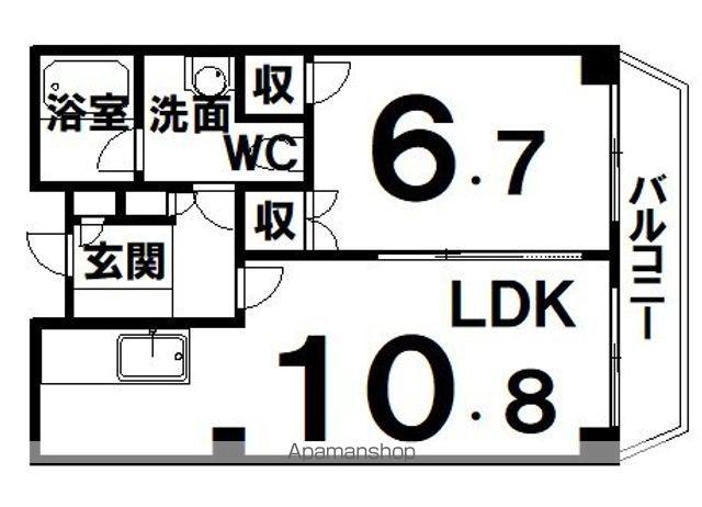 ホワイトパレス(1LDK/4階)の間取り写真
