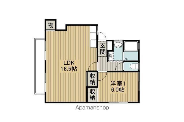 コーポエスペラース(1LDK/2階)の間取り写真