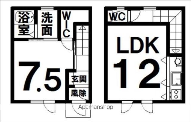 サンセール(1LDK)の間取り写真
