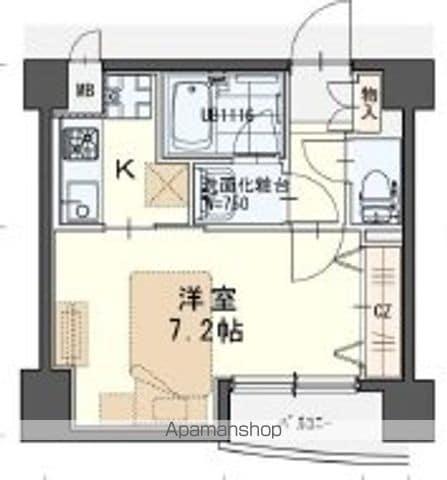 ラピス雨宮(1K/6階)の間取り写真