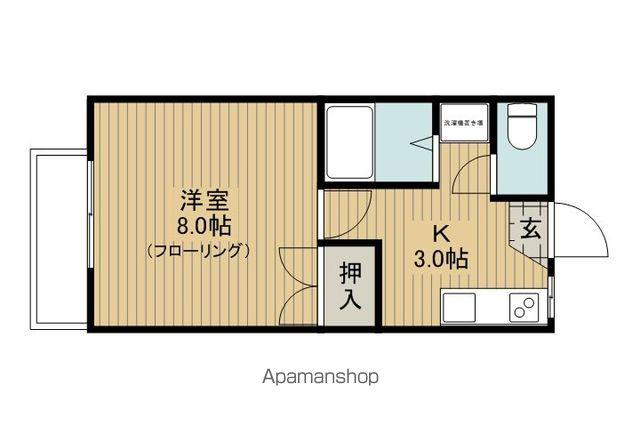 サンコーポおくの(1K/2階)の間取り写真