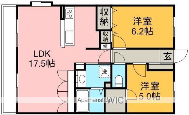 ハイシティー(2LDK/2階)の間取り写真