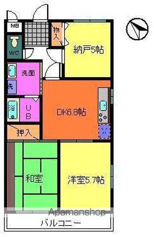 プリモディーネ高石(3DK/3階)の間取り写真