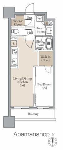 レジディア仙台北四番丁プレイス(1LDK/12階)の間取り写真