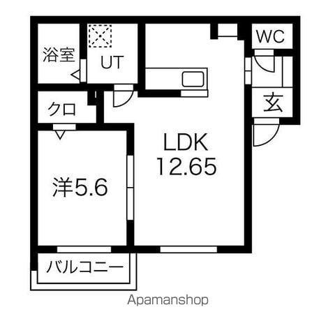 サンライズHTMⅡ(1LDK/2階)の間取り写真