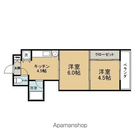 アルデール柳川(2K/7階)の間取り写真