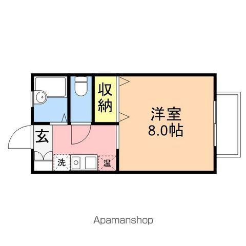 プレ・コート上新栄町(1K/1階)の間取り写真
