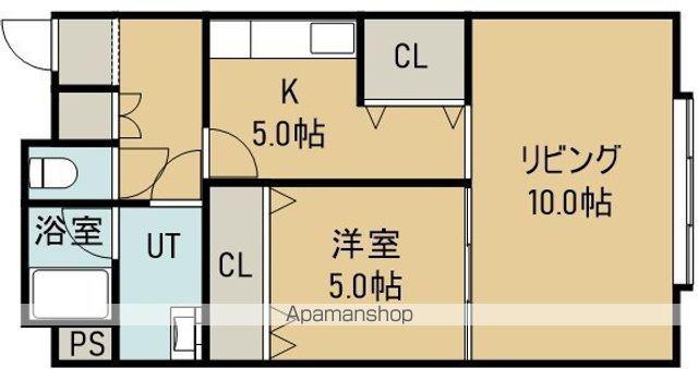 マンションAI(1LDK/2階)の間取り写真