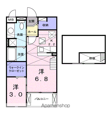 エクストラステージⅠ(1LDK/2階)の間取り写真