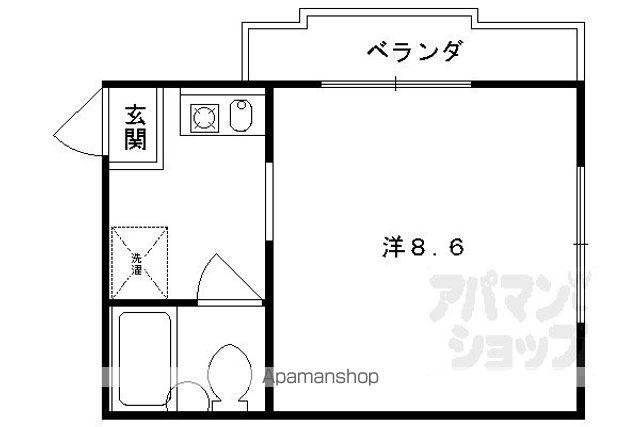 サンハイツ小栗栖(1K/2階)の間取り写真