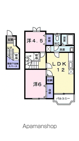 エクセル南江戸(2LDK/2階)の間取り写真
