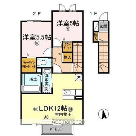 ルミナス(2LDK/2階)の間取り写真