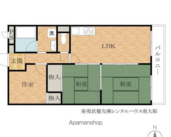 新川第2マンション(3LDK/1階)の間取り写真