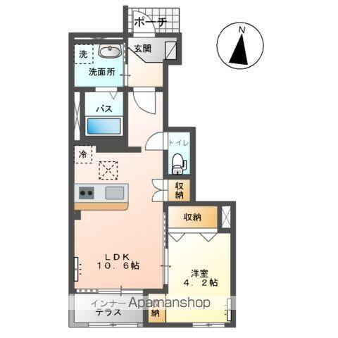 SAKURA(1LDK/1階)の間取り写真