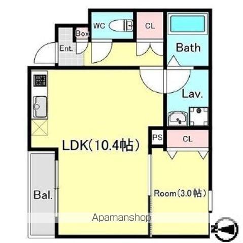 ジークレスト千葉浜野(1LDK/1階)の間取り写真