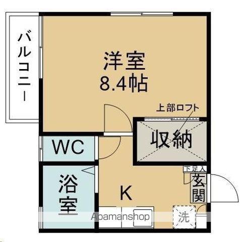 バーシティハウス花壇A棟(1K/2階)の間取り写真