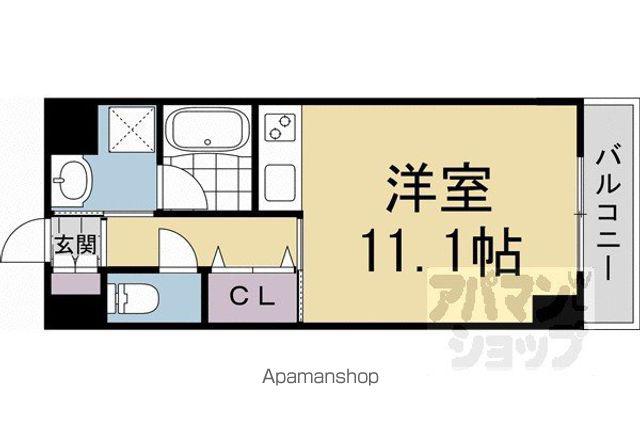 修学院TERRACE(ワンルーム/3階)の間取り写真