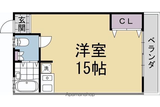 マンション三木(ワンルーム/3階)の間取り写真