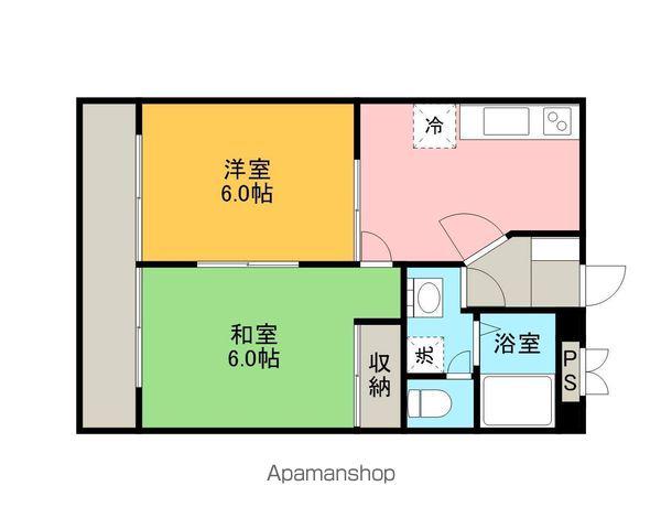 サンハウスイワタ(2DK/3階)の間取り写真