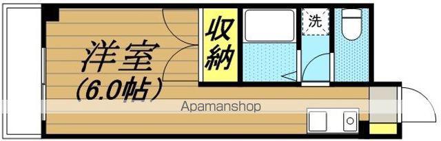 サウスネクストⅢ(ワンルーム/5階)の間取り写真