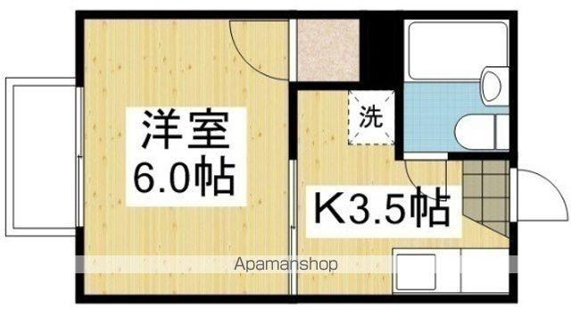 メゾンくわばら(1K/2階)の間取り写真