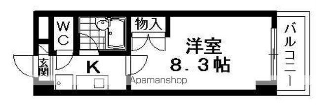 ワイズレジデンス南草津(1K/3階)の間取り写真