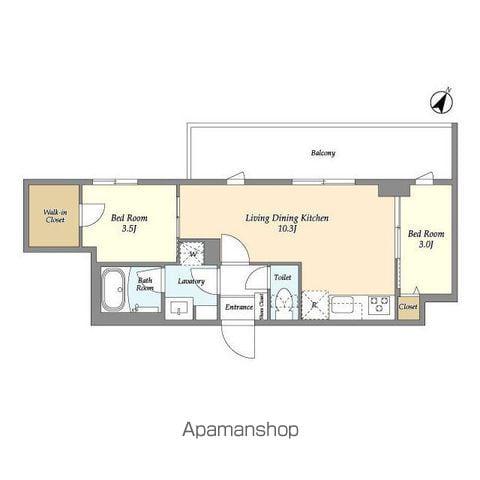 ドゥーエ曳舟2(2LDK/5階)の間取り写真