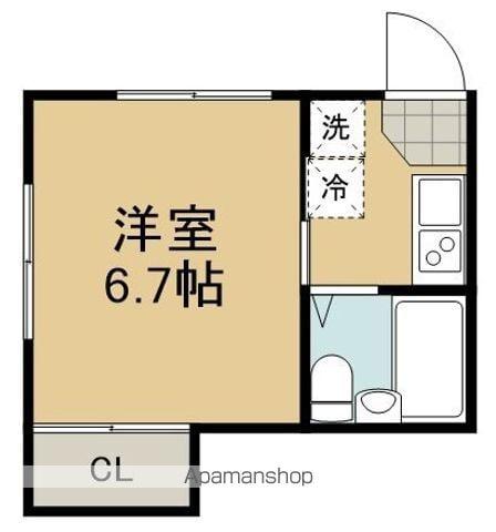 蜆川東レジデンス(1K/2階)の間取り写真