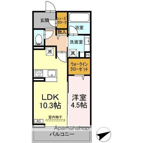 CE IL SOLE(1LDK/2階)の間取り写真