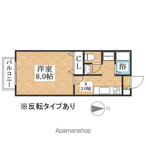 サン・FRIENDS久保一色南Ⅱ(1K/2階)の間取り写真