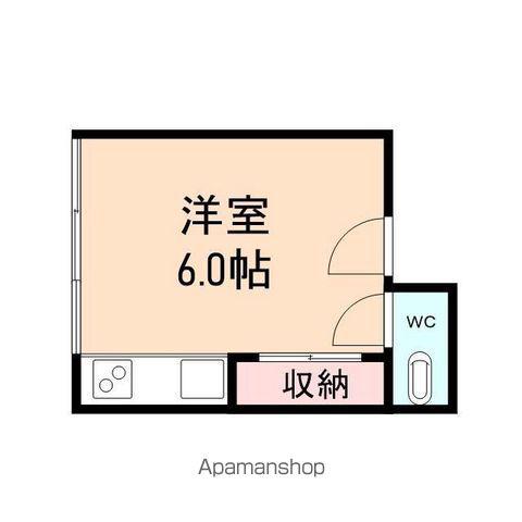 宝山荘(ワンルーム/2階)の間取り写真