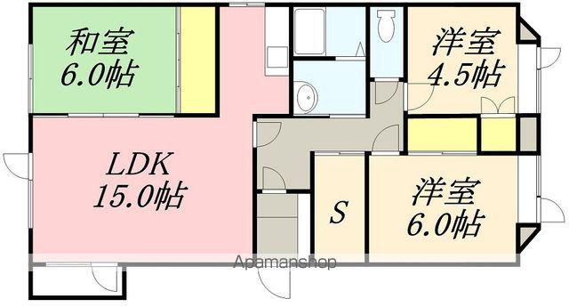 レクサス七重浜(3LDK/1階)の間取り写真