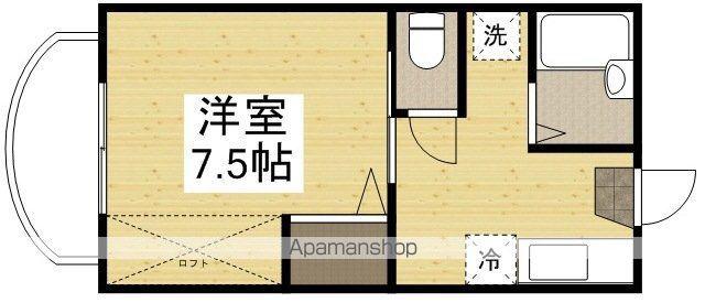 べレール清心(1K/1階)の間取り写真