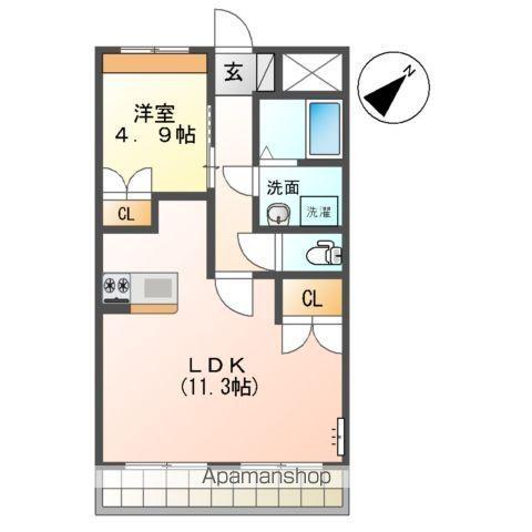 ロイヤルハイツ(1LDK/2階)の間取り写真