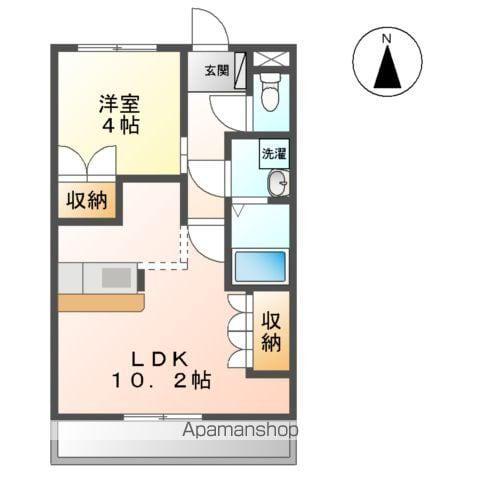 GLANZBELL(1LDK/3階)の間取り写真