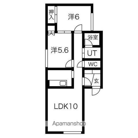 プレセアパレス(2LDK/3階)の間取り写真
