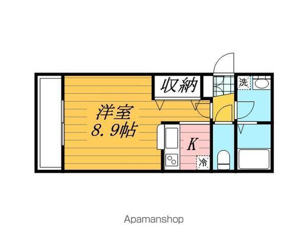 カサヴェルデ(ワンルーム/1階)の間取り写真