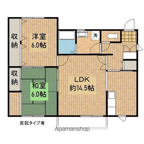リッチヒルズみたけ(2LDK/2階)の間取り写真