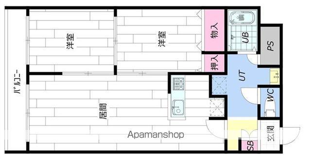 GRAMERCY SAPPORO(2LDK/3階)の間取り写真