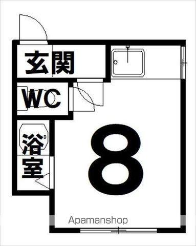 サンメイクハイツ(ワンルーム/2階)の間取り写真