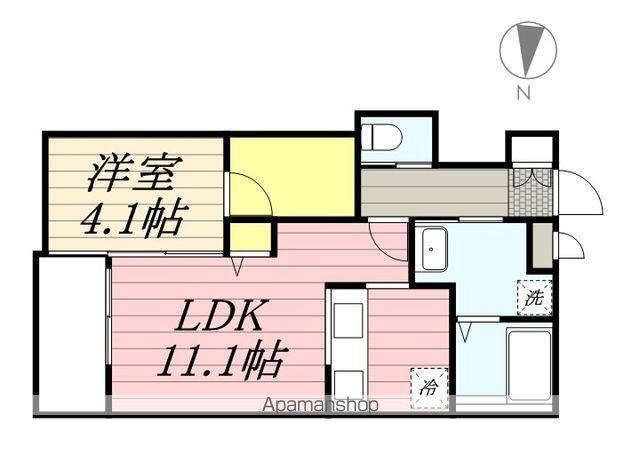 HINATA(1LDK/2階)の間取り写真