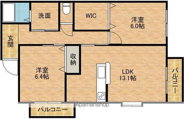 アプローズマンション(2LDK/1階)の間取り写真