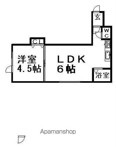 アークコート南郷3丁目Ⅱ(1DK/3階)の間取り写真