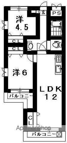 早内マンション(2LDK/3階)の間取り写真