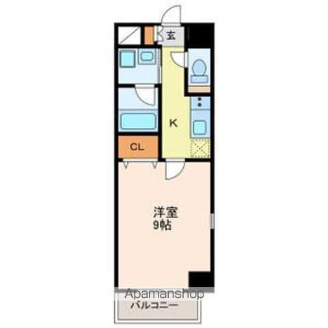 プランドール浅間町(1K/7階)の間取り写真